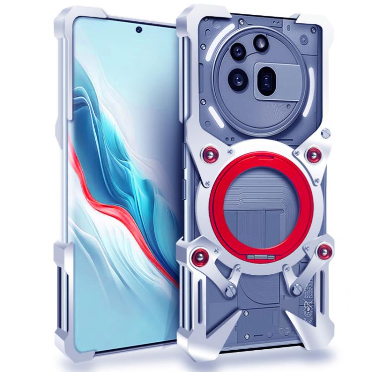 For Nothing Phone 3a Pro Rotating Bracket Hollow Metal Phone Case with