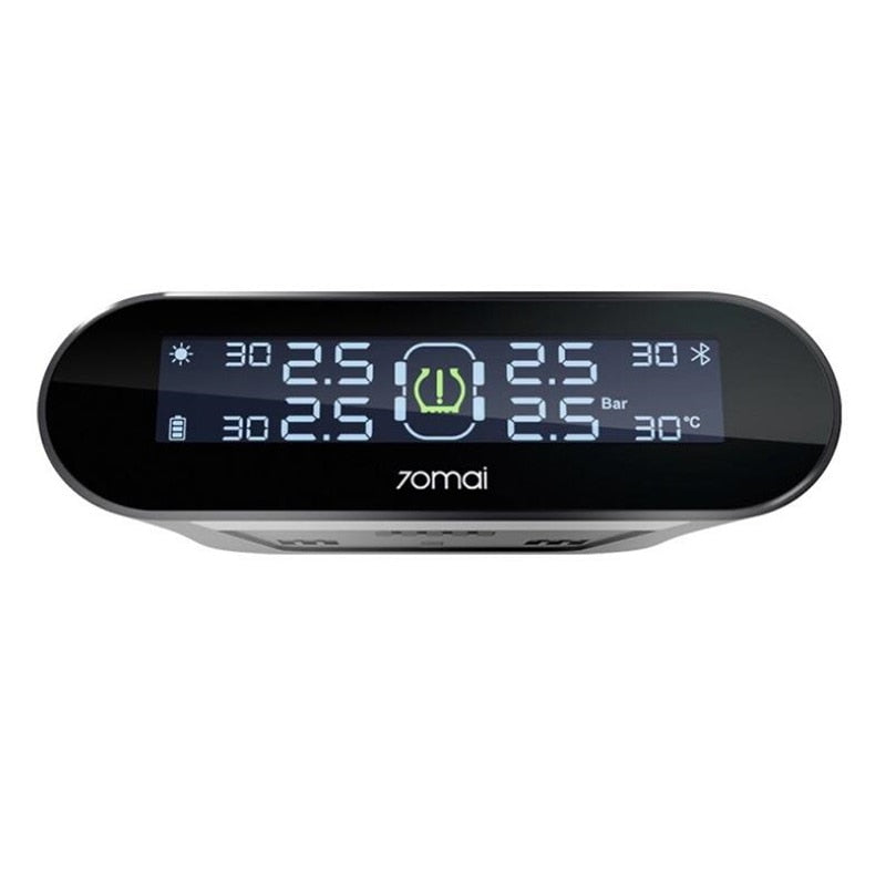70mai Tyre Pressure Sensor Tire Pressure Monitoring System Solar Power LCD Display Xiaomi 70 Mai TPMS Car Security System