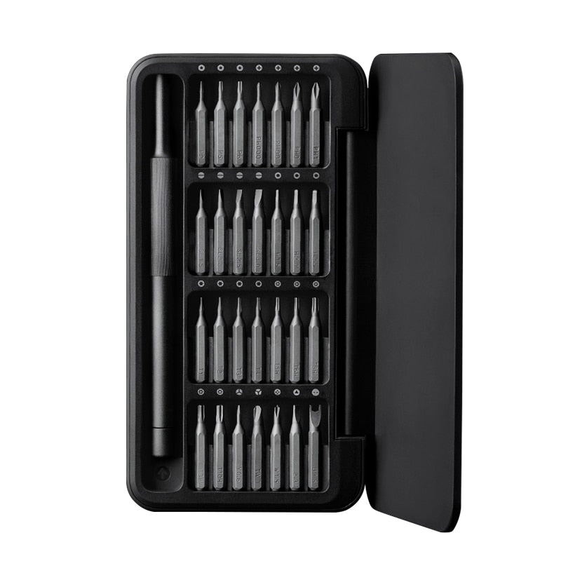HOTO 28 IN 1 Precision Screwdriver Kit Multi-functional Hand Tool Screwdriver Set Magnetic Aluminum Box for Home DIY