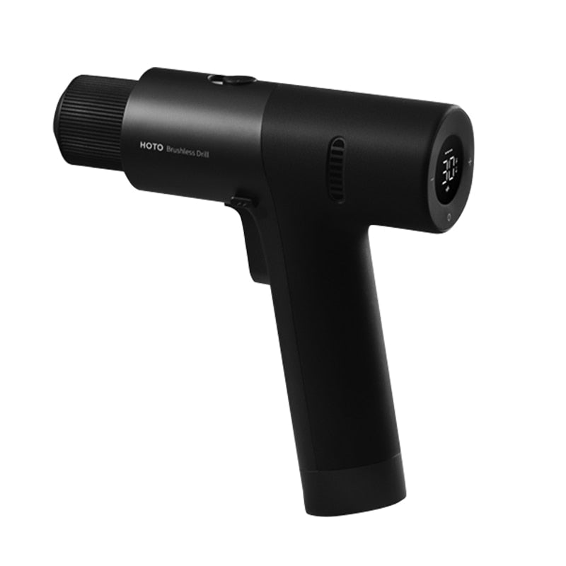HOTO Brushless Electric Drill 12V LED Smart Screen Cordless Electric Screwdriver Lithium Power Tools S2 Steel 18 Bits Set