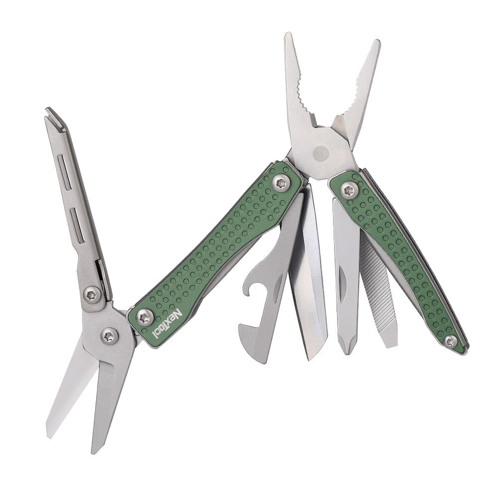 NexTool Mini Flagship Red / Green10 IN 1 Multi Functional Folding EDC Hand Tool Screwdriver Pliers Bottle Opener Outdoor