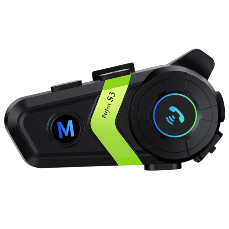 S3 Motorcycle Helmet Bluetooth Headset For Full and Half Helmets(Green