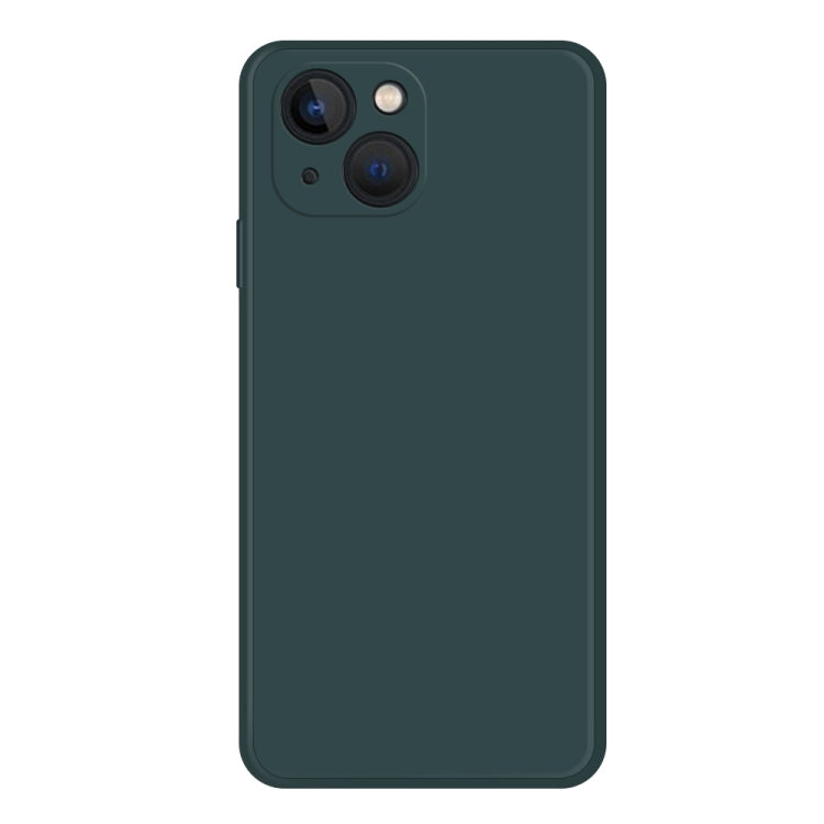 For iPhone 15 Plus Imitation Liquid Silicone Phone Case(Dark Green)