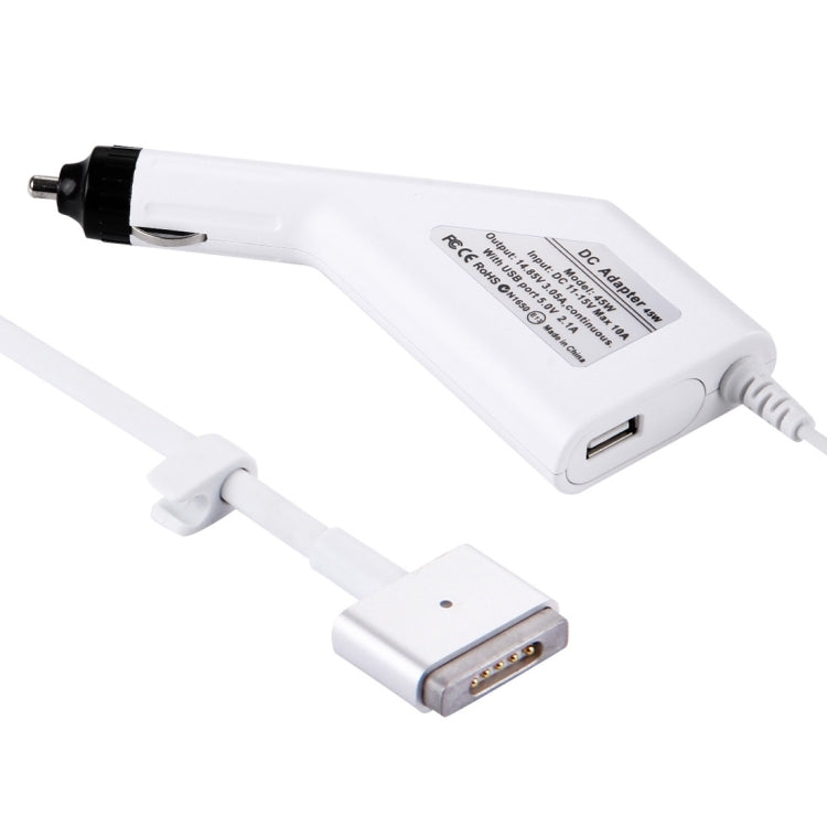 45W Pin T Style MagSafe Car Charger with USB Port f