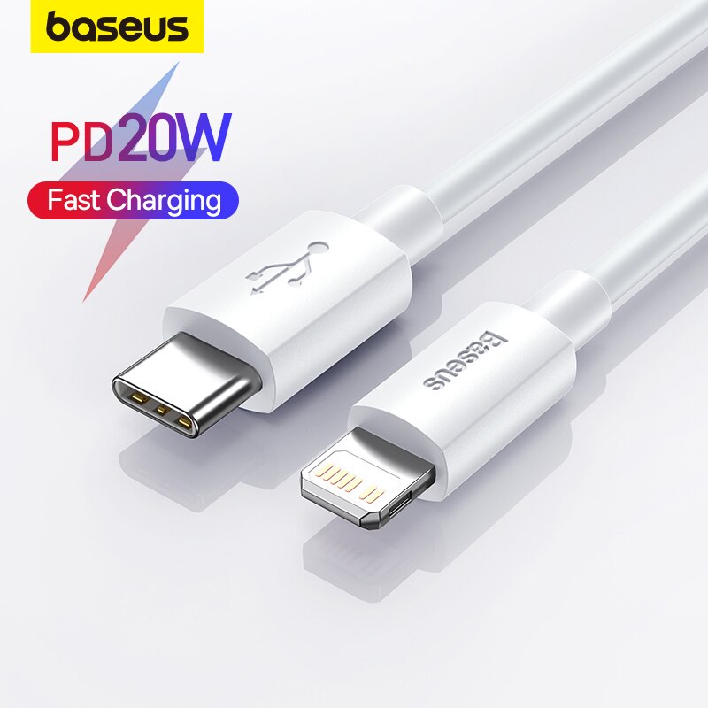 Baseus USB Type C PD 20W Cable for iPhone SE 11 12 13 14 Pro X XS 8 Fast USB C Cable for iPhone Type C Charging Wire