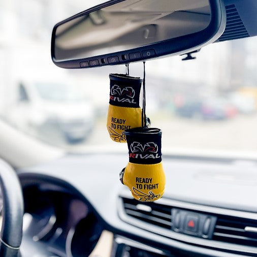 RTF & Rival Mini Boxing Gloves by Oleksandr Usyk, Car Rear View Mirror Pendant, Sporty Hanging Ornament, Colorful Car Accessories