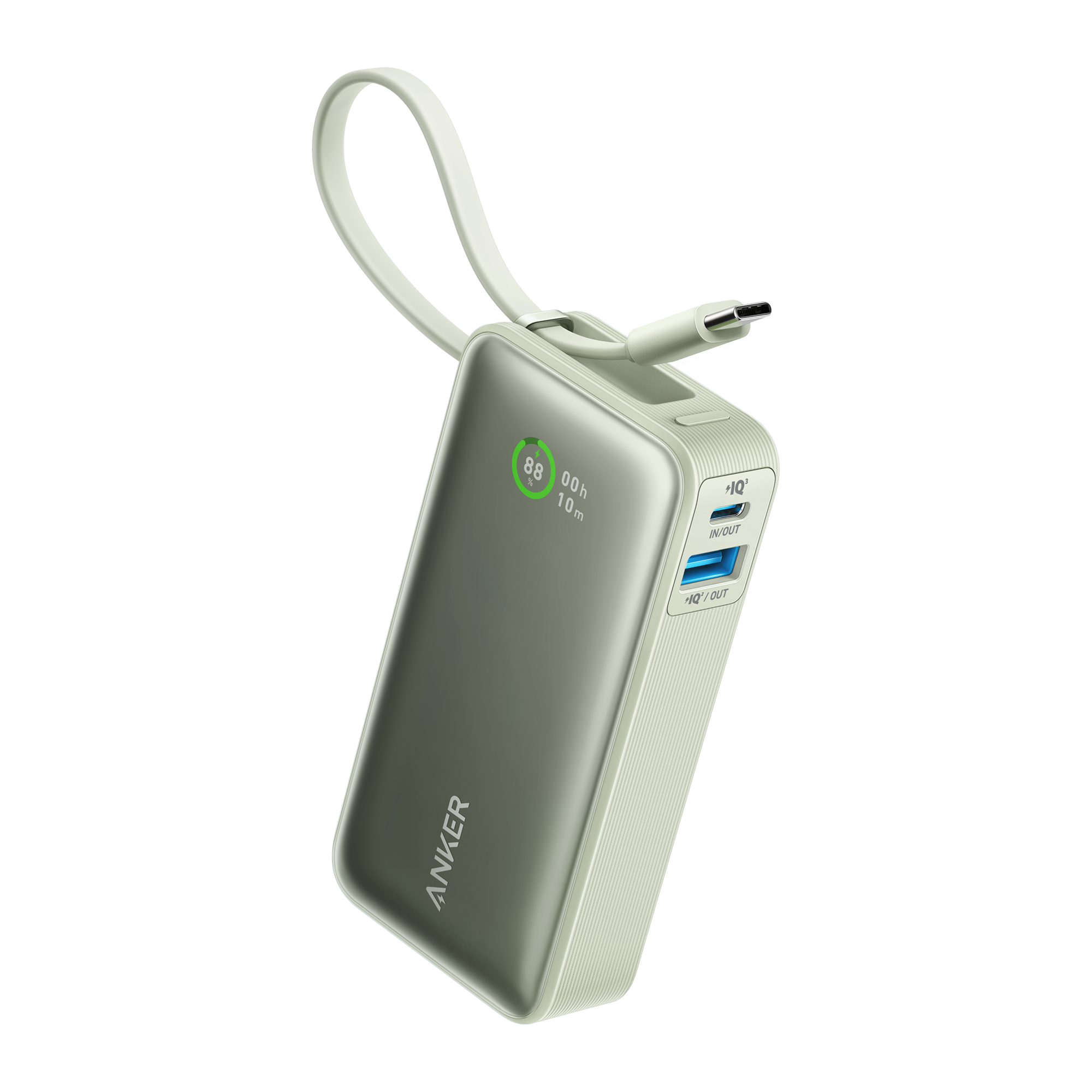 Anker Nano Power Bank (30W, Built-In USB-C Cable)