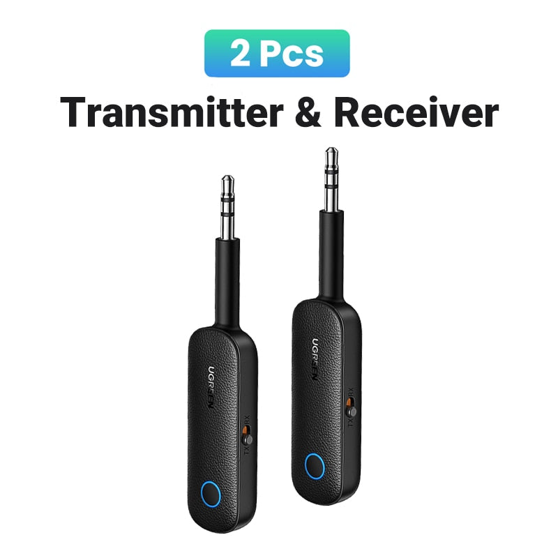 UGREEN 2-in-1 Bluetooth Adapter Transmitter Receiver Bluetooth AUX 5.0 Wireless 3.5mm Adapter Stereo for Earphones TV Car Audio