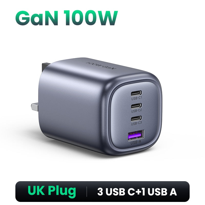 UGREEN USB Charger 100W GaN Charger for Macbook tablet Fast Charging for iPhone Xiaomi USB Type C PD Charge for iPhone 14 13 12