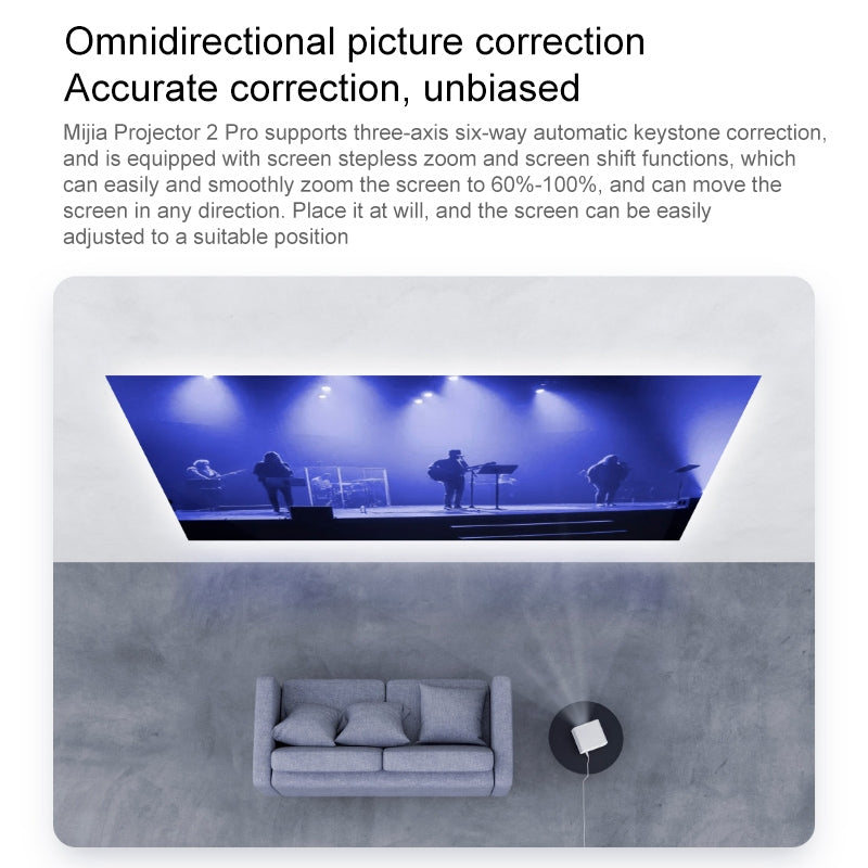 Xiaomi Mijia 2 Pro MJTYY03FM DLP Projector 1080P 1300ANSI Support 4K Video TV Home Theater HDR10 Android Wifi Beamer, US Plug