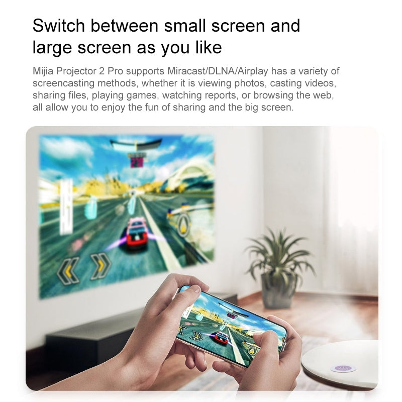 Xiaomi Mijia 2 Pro MJTYY03FM DLP Projector 1080P 1300ANSI Support 4K Video TV Home Theater HDR10 Android Wifi Beamer, US Plug