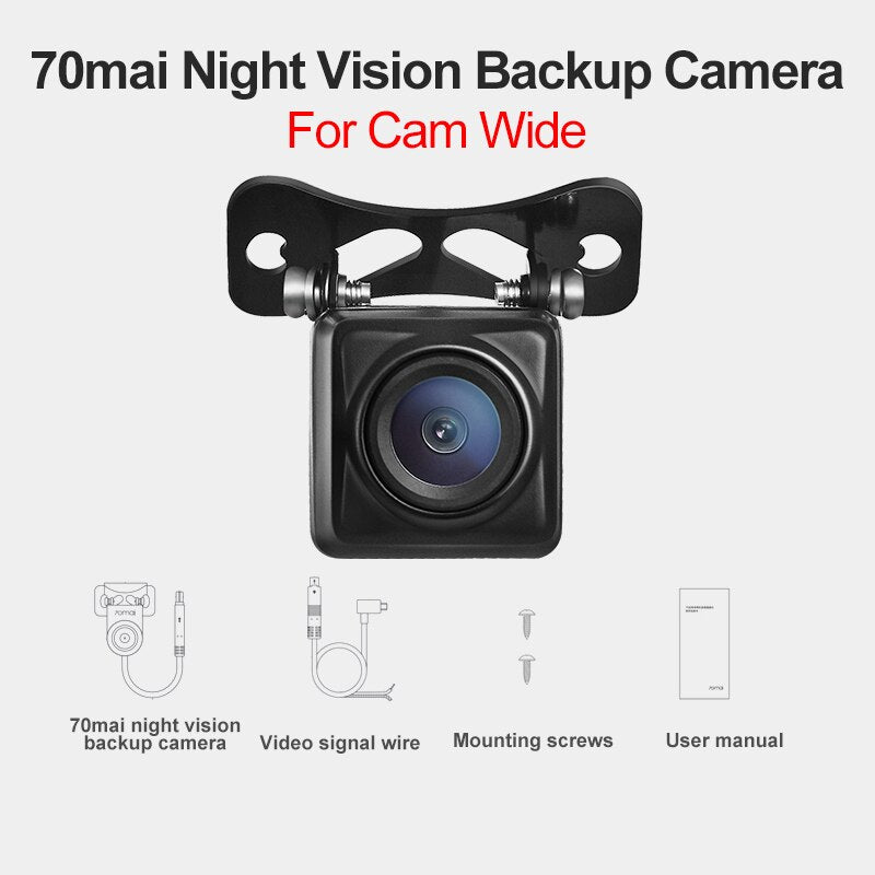 70mai HD Backup Cam & Night Vision Backup Cam for Rearview Stream Media Dash Cam Wide D07