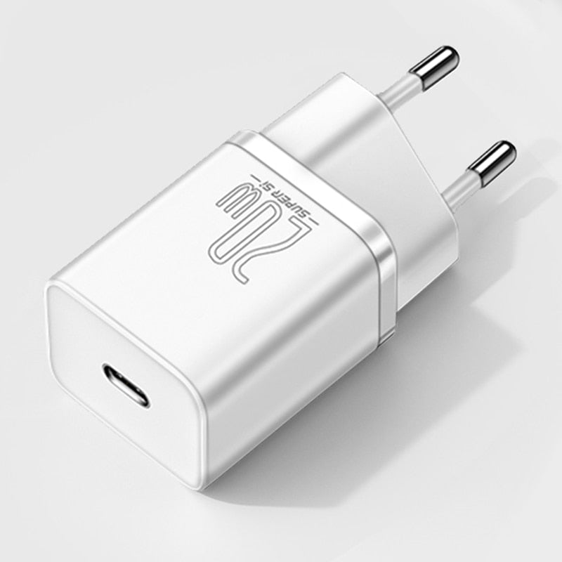 Baseus PD 20W Fast Charging USB C Charger For iPhone 13 Pro Max Type C Quick Charge QC 3.0 Type-C USBC Wall Phone Fast Charger