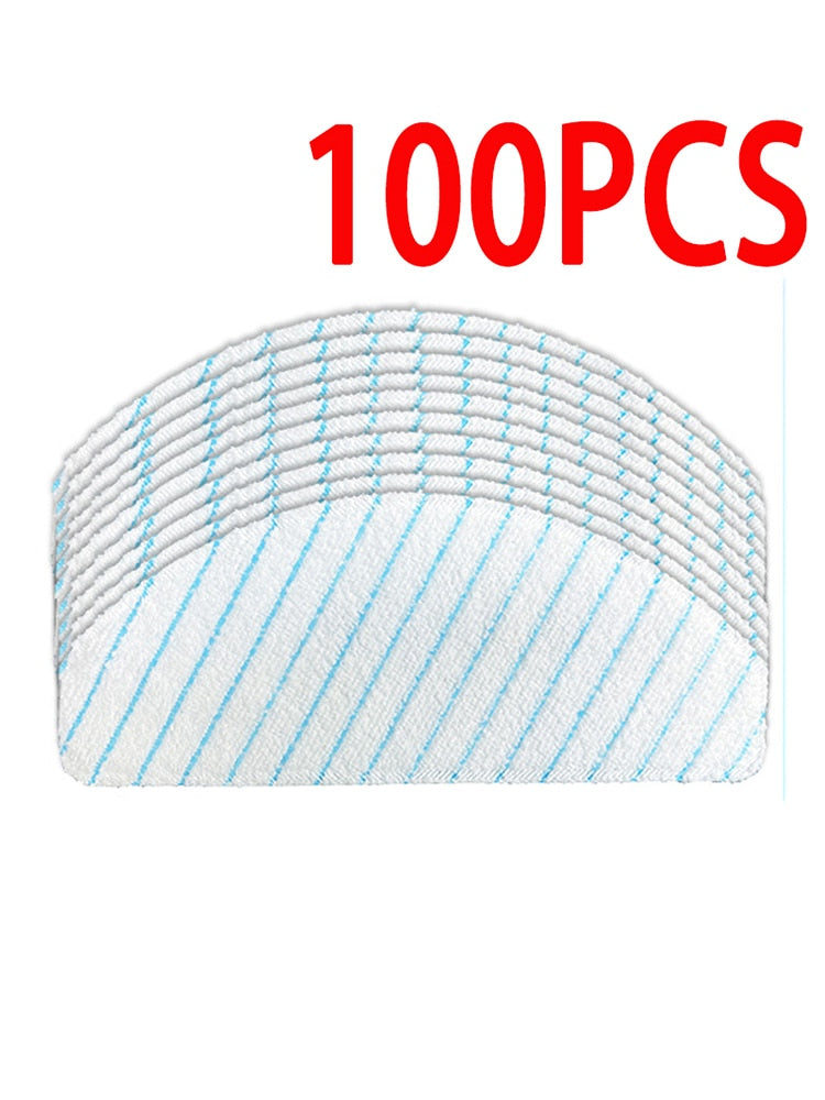 100 Pack Disposable Mop Pads for Ecovacs Deebot Ozmo T8 T8+/ T8 AIVI T9 AIVI / N8 Pro/ N8 Pro+ Robot Vacuum Cleaner Accessories