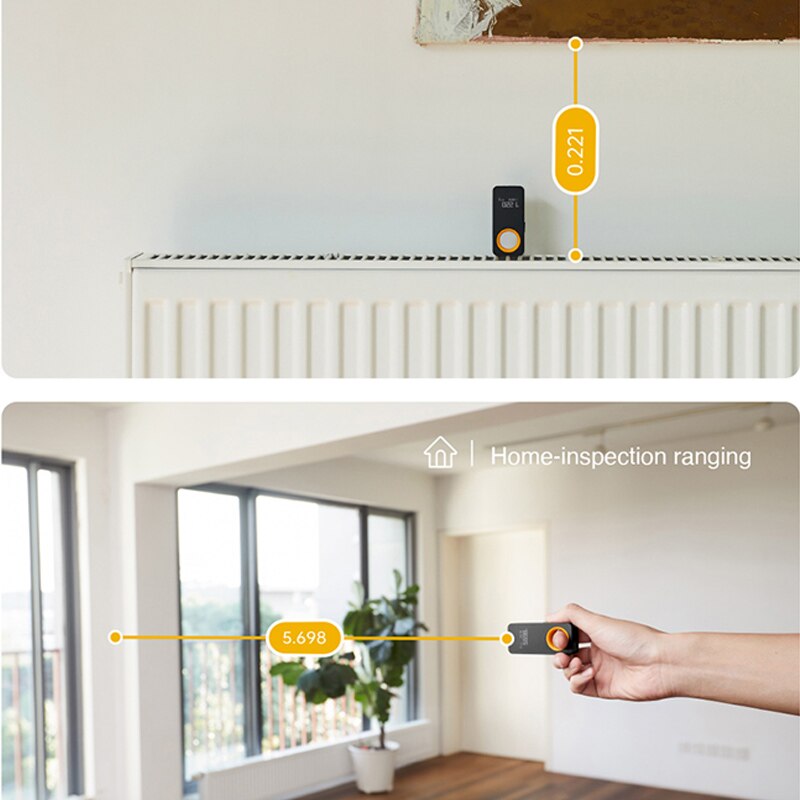 HOTO Laser Rangefinder Smart Tape Measure 30m OLED Distance Meter Works with Mijia APP Range Finder Measurement Tools