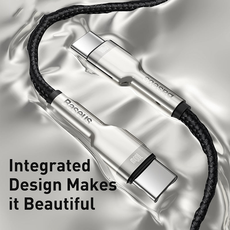 Baseus 100W USB C to USB Type C Cable for MacBook Pro QC 4.0 PD USB C Fast Charger Cable for Xiaomi Redmi Note 8 Pro Samsung S20