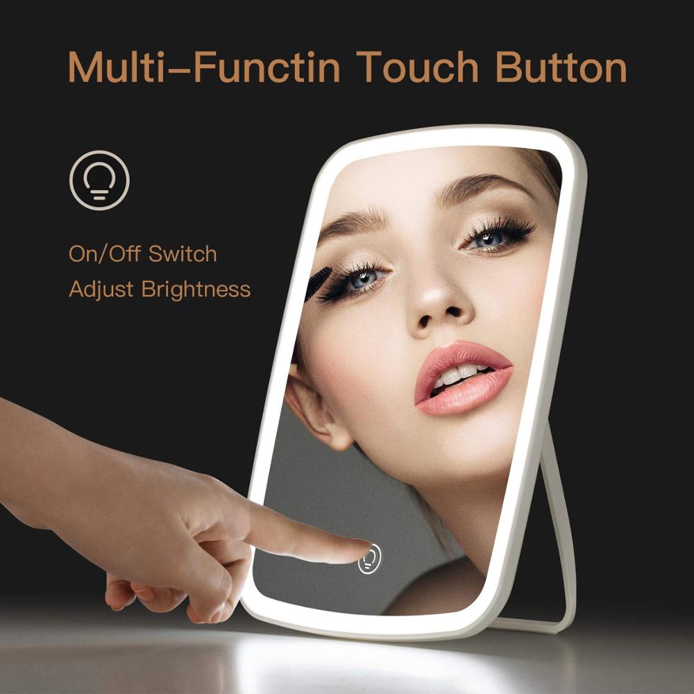 Youpin Jordan judy Intelligent portable makeup mirror desktop led light portable folding light mirror dormitory desktop