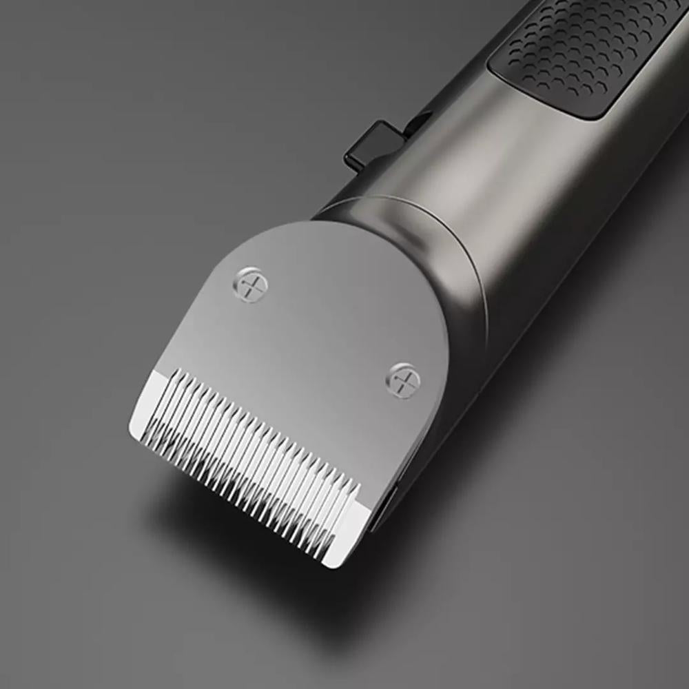 Riwa Electric Hair Clipper For Men Kids RE-6305 Grey Steel Blade Barber USB Rechargeable Washable Hair Trimmer With LED Screen