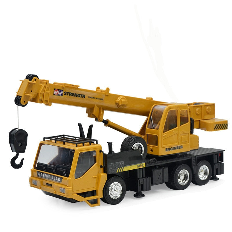 RC Hoist Crane Truck Model Engineering Car Toys for Children Boys Birthday Xmas Gift Remote Control Derrick Freight Elevator