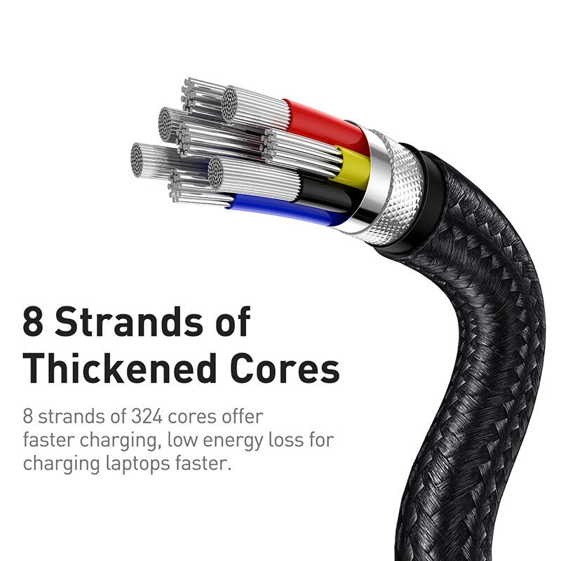 Baseus 100W USB C to USB Type C Cable for MacBook Pro QC 4.0 PD USB C Fast Charger Cable for Xiaomi Redmi Note 8 Pro Samsung S20