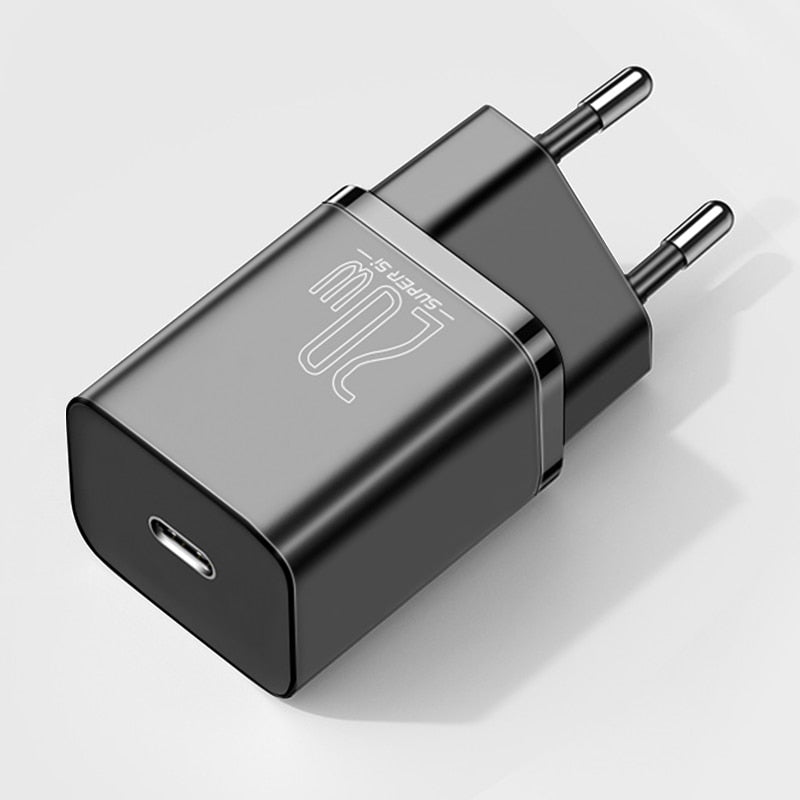 Baseus PD 20W Fast Charging USB C Charger For iPhone 13 Pro Max Type C Quick Charge QC 3.0 Type-C USBC Wall Phone Fast Charger