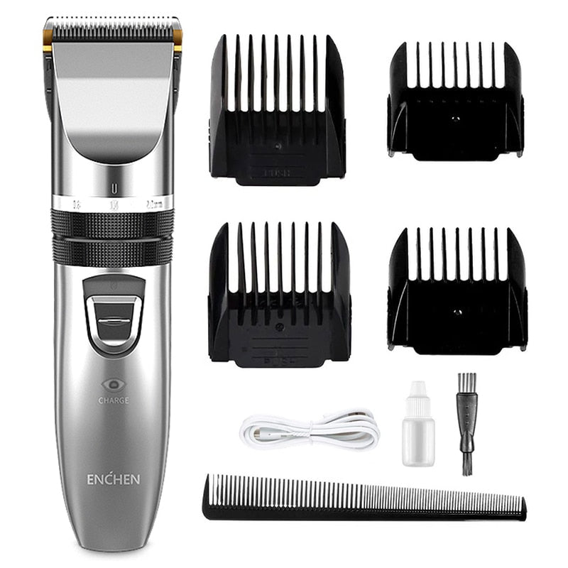 ENCHEN Hair Trimmer Machine for Men Professional Electric Hair Clippers USB Rechargeable Moving Blade Adjustable Cutting Length
