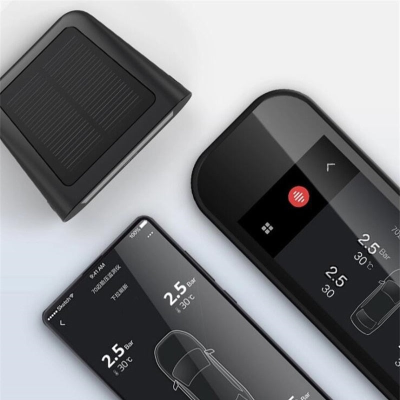 70mai Tyre Pressure Sensor Tire Pressure Monitoring System Solar Power LCD Display Xiaomi 70 Mai TPMS Car Security  System