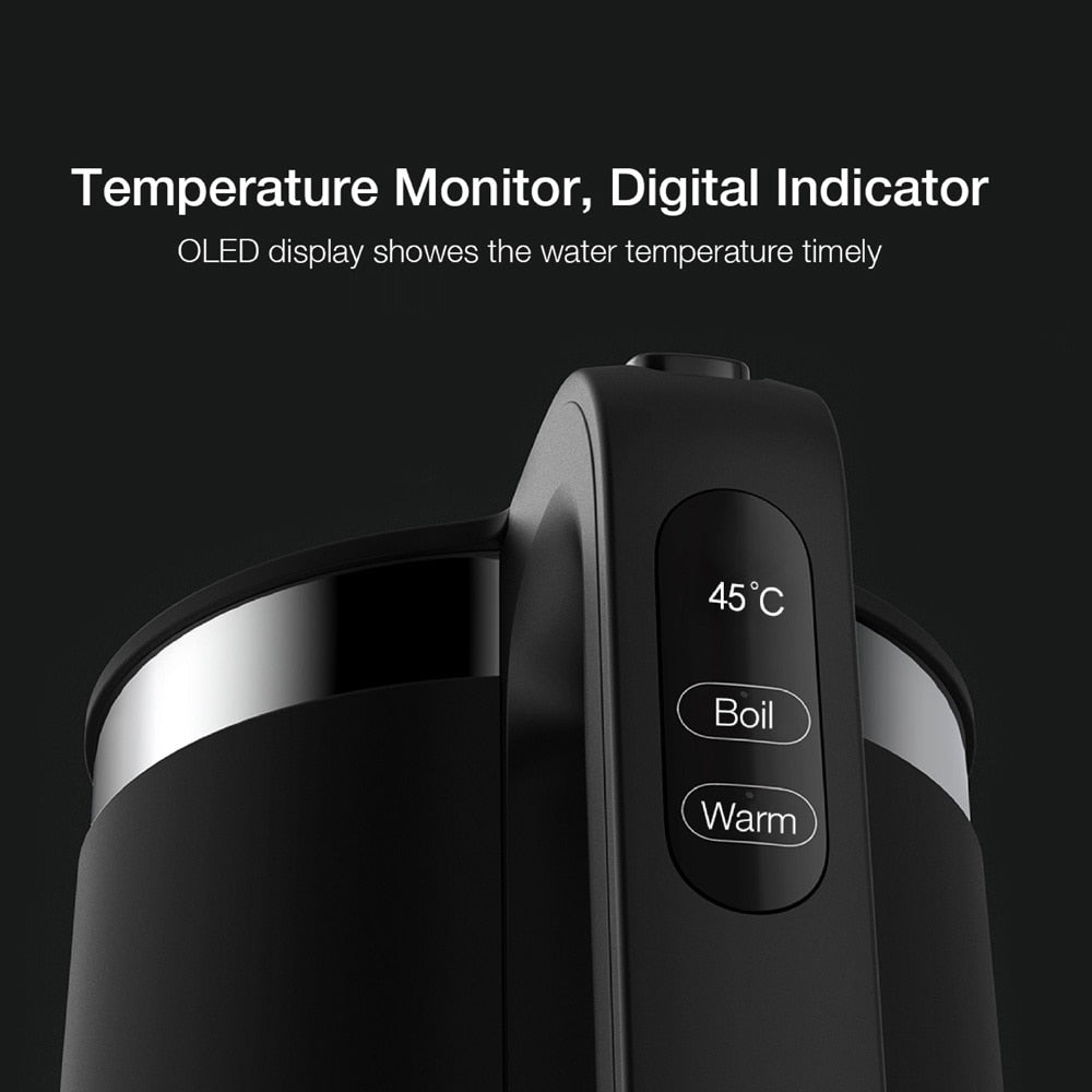 VIOMI Constant Temperature Electric Kettle YM-K1503 1800W OLED Display Smart 5min Boiling Thermal Water Kettle