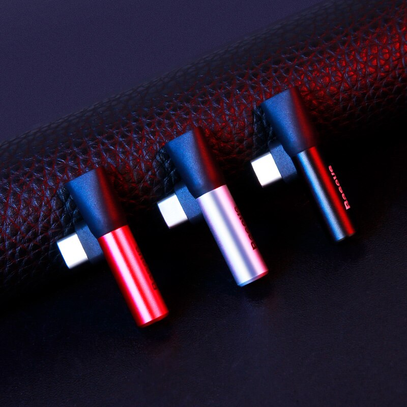 Baseus Type C to 3.5mm Jack Audio Cable Earphone Splitter Adapter for Xiaomi USB C Charger Cable Aux Cable Connector for Huawei