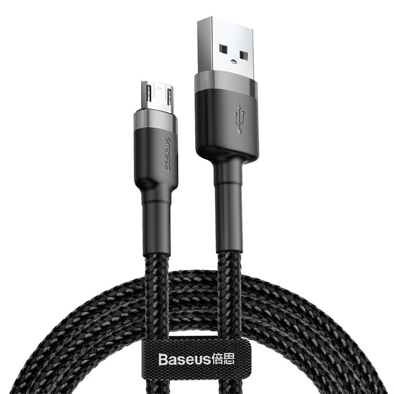 Baseus Micro Fast Charging USB Cable For Xiaomi Redmi Reversible 0.5M 1M 2M 3M Micro USB Charger Data Cable For Samsung Phones