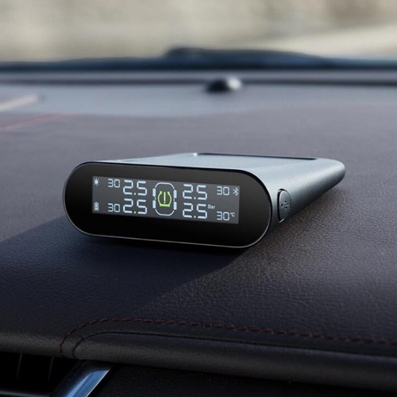 70mai Tyre Pressure Sensor Tire Pressure Monitoring System Solar Power LCD Display Xiaomi 70 Mai TPMS Car Security  System
