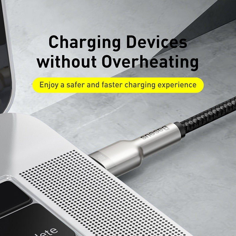 Baseus 100W USB C to USB Type C Cable for MacBook Pro QC 4.0 PD USB C Fast Charger Cable for Xiaomi Redmi Note 8 Pro Samsung S20
