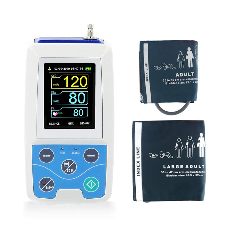 Arm Ambulatory Blood Pressure Monitor 24hours NIBP Holter CONTEC ABPM50+ Adult,Child ,Large ,3 Cuffs, Free PC Software