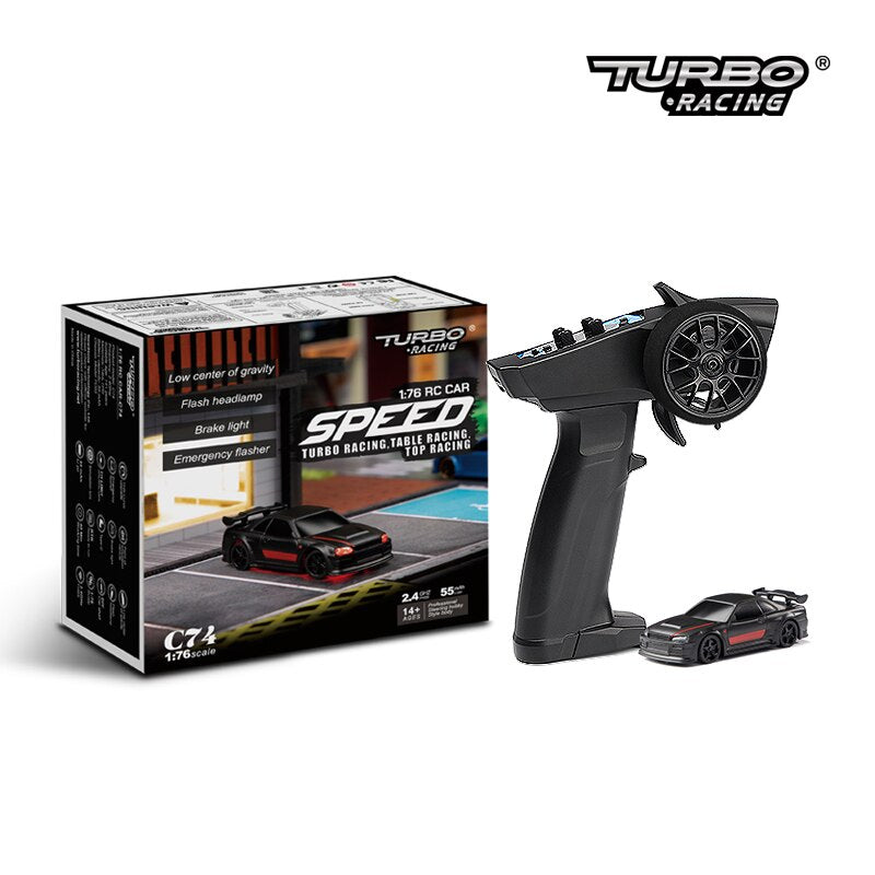 Turbo Racing 1:76 C64 C73 C72 C74 Drift Remote Control Car With Gyro Radio Full Proportional RC Toys RTR Kit For Kids and Adults