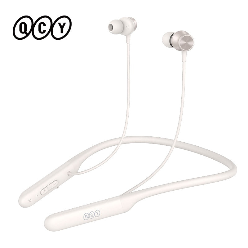 QCY C1 C2 Wireless Headphone Bluetooth 5.2 Magnetic Sport Neckband Earphones 50H Long Standby Headset Stereo Earbuds