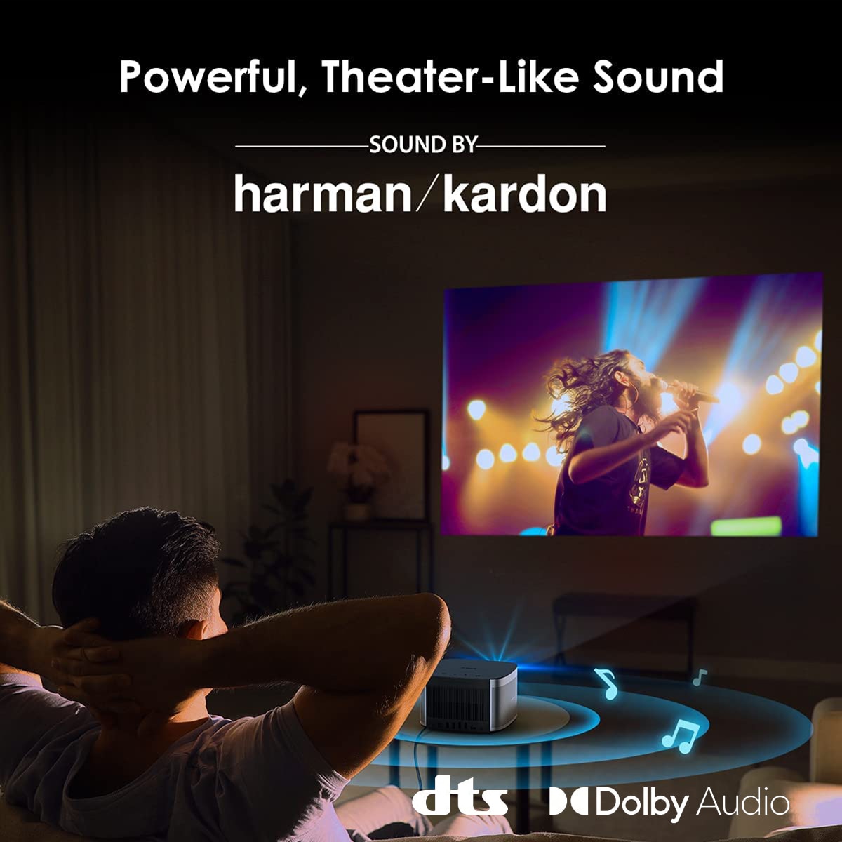 XGIMI Horizon  DLP Smart Projector  Infinite Zoom Android TV 10.0 Harman Kardon speaker 2200 ANSI lumens 4K
