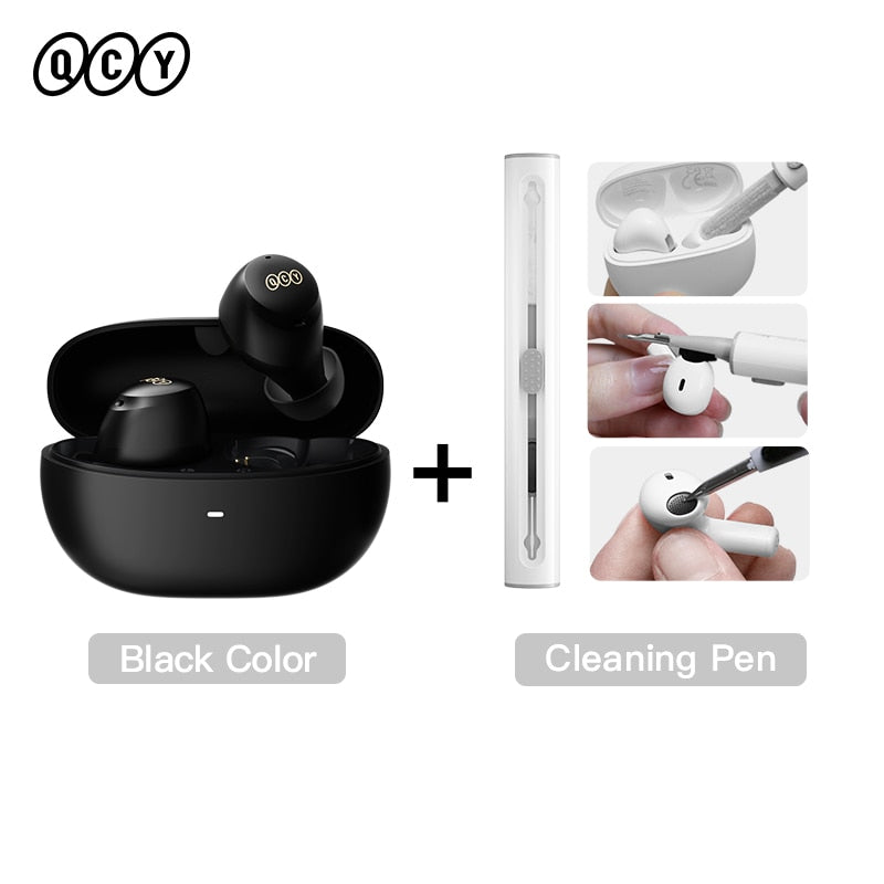 QCY HT07 ANC Wireless Earphones 40dB Noise Cancelling TWS Earbuds 6 Mic AI HD Call Bluetooth 5.2 HiFi Headphone 32H Playback
