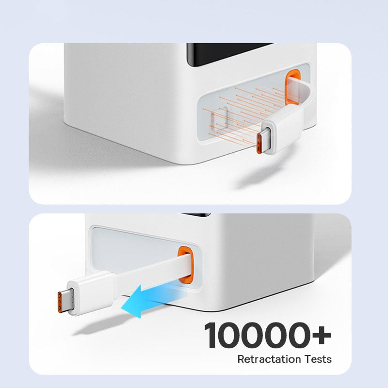 Baseus 65W Fast GaN Charger Digital Power Strip Touch Control 3AC Sockets APP Remote Control Retractable Cable Quick Charging