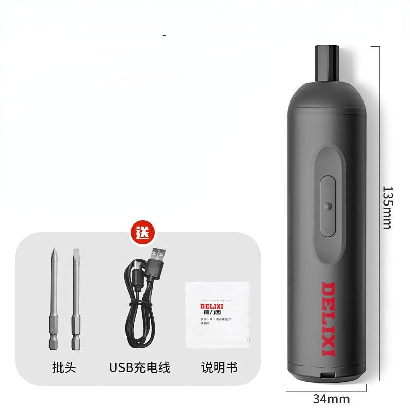 Youpin DELIXI Electric Screwdriver Household Rechargeable Screw Driver Set Multifunctional Electric Screwdrivers Repair Tools