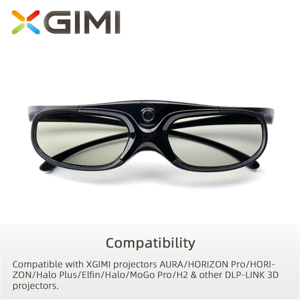 XGIMI 3D Glasses Original  for XGIMI Projector / DLP-LINK Projector DLP-Link Active Shutter Built-in Battery Working 60 Hours