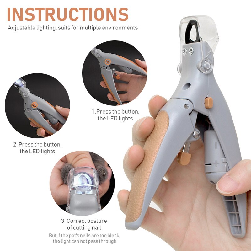 YOUPIN Led Pet Nail Clipper Special Nail Clipper Dog Cat Grooming Tools Scissors Nail Trimmer Pet Supplies