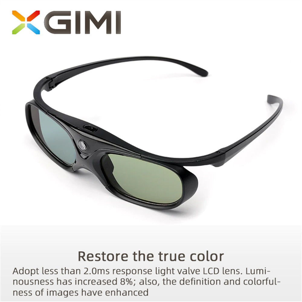 XGIMI 3D Glasses Original  for XGIMI Projector / DLP-LINK Projector DLP-Link Active Shutter Built-in Battery Working 60 Hours