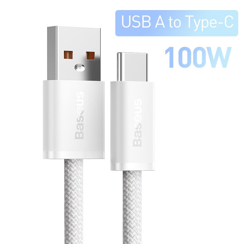 Baseus USB C Cable 100W 6A Fast Charging Type C Data Cable Charger Wire Cord Phone Cable 6A For Huawei 27W For Xiaomi