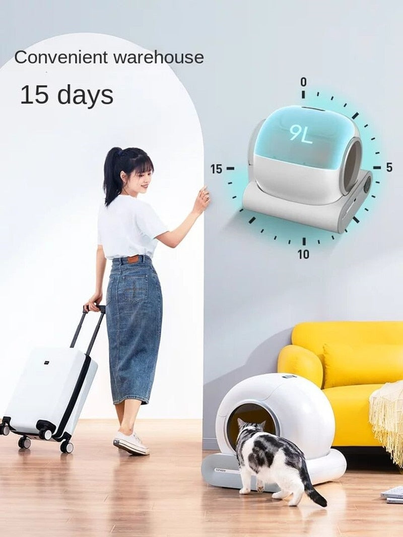 YOUPIN Tonepie Automatic Smart Cat Litter Box Self Cleaning App control Pet Toilet Litter Tray Ionic Deodorizer  65L