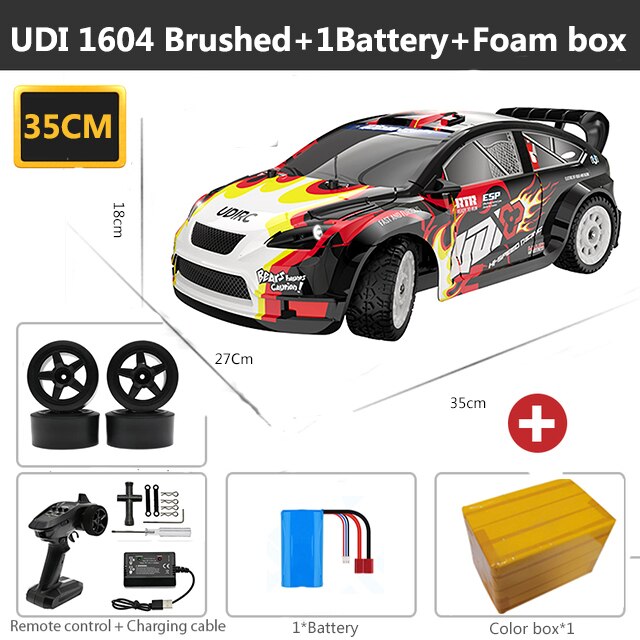 UDIRC 1603 1604 1607 RC Car 2.4G 1/16 50km/H High Speed Brushless 4WD Drift Car LED Light RTR Remote Control Vehicles Toy Gift