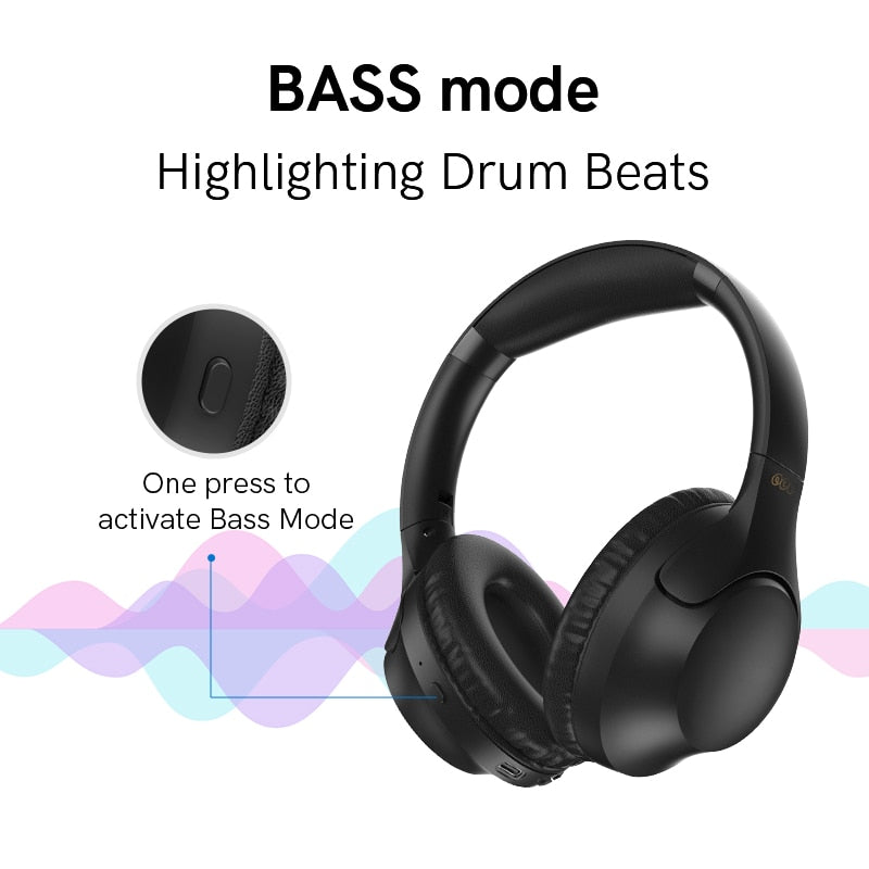 QCY H2 Pro Wireless Headphones Bluetooth 5.3 BASS Mode Hifi Stereo Headset Over the Ear Gaming Earphones Dual Device Connect