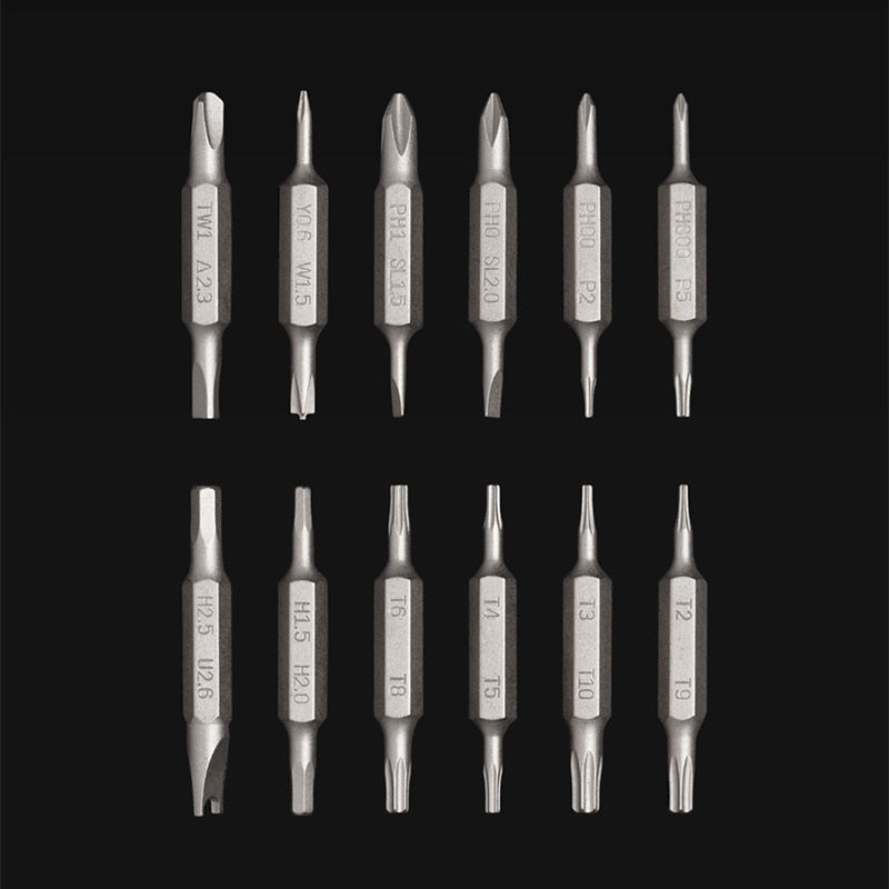 HOTO 24 IN 1 Precision Screwdriver, Mini Screwdriver Set, Multi-functional Screw Driver, Magnetic Storage Box for 24PCS Bits