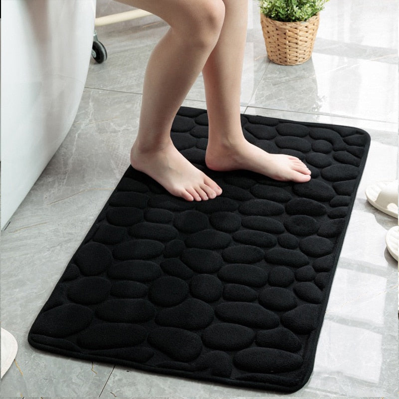 Xiaomi Youpin Bathroom Bath Mat Non-slip Carpets 3D Cobblestone Embossed Memory Foam Pads Bathroom Living Room Floor Mat