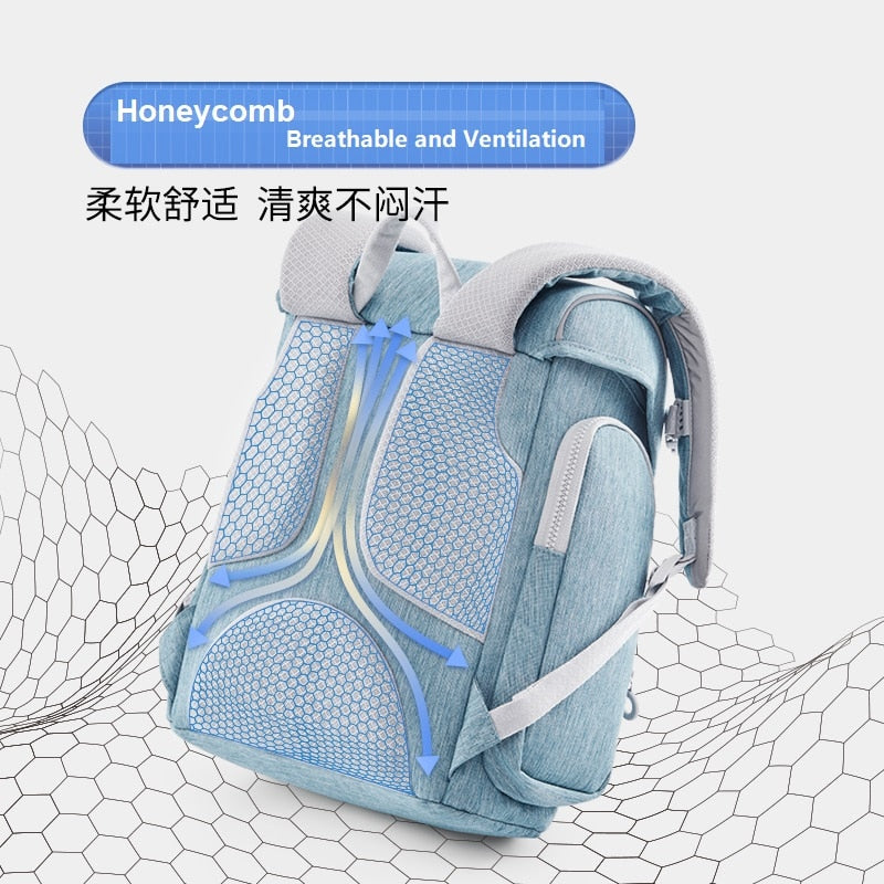 New Xiaomi 90FUN Upgrade Children Lighten Backpack 6-12 years old Boys Girls Big Capacity Luminous Strips Waterproof School Bag