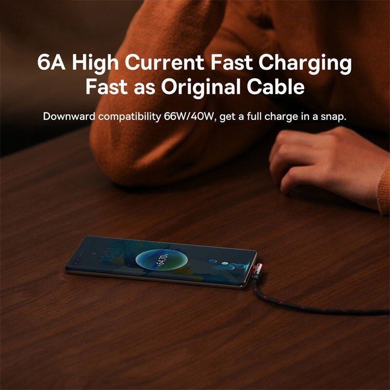 Baseus 100W Elbowed USB Cable for Xiaomi Samsung S20 S21 Fast Charging USB C Cable 90 Degree QC 3.0 Gaming Cable